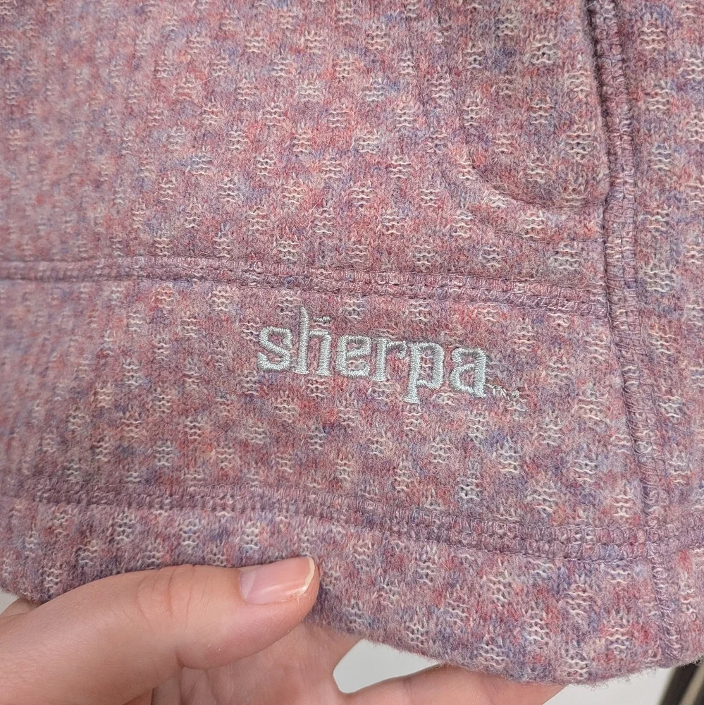 Sherpa Adventure Gear Pink Wool Blend Fleece Lined Zip Up Jacket Coat Size Small
